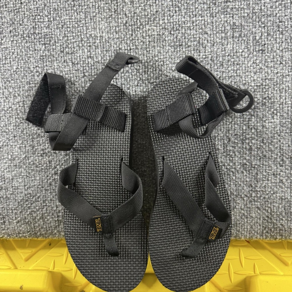 Teva Thong Sandals Womens Size 7 Black Adjustable Strap Outdoor Sport 1003986